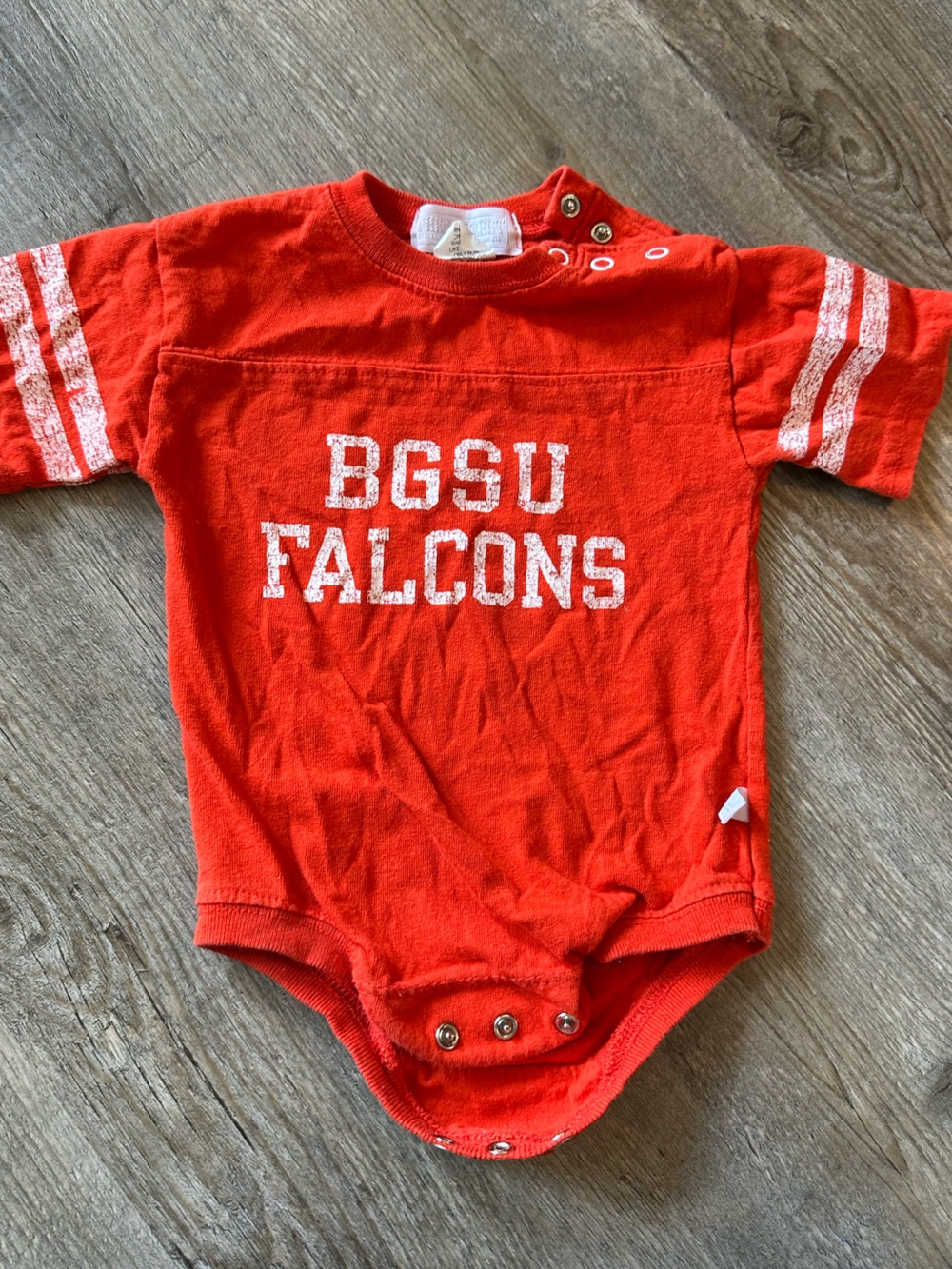 BGSU Falcons College Infant Bodysuit with White Snap Accents